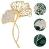 Make-up kwasten Ginkgo broche Luxe temperament Strass Pin Delicaat pakaccessoire