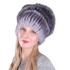 Berretti Beanie / Skull Caps Moda Imitando Cappello Inverno Caldo Ladies Knitting Cappelli di visone Tessitura verticale con pelliccia sulla parte superiore 2023Beanie / Skull