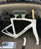 Topkwaliteit racefiets koolstofvezel witte fietsframes superlichte kameleon aangepaste verf schijfremmen carbon fietsframest T1000 full carbon fietsframe