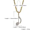 Pendant Necklaces OMYFUN Factory Sell Hiphop Musical Necklace Top Quality CZ Pave Jewelry Personalized Pendants & Silver Color Men Joyas