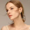 Boucles d'oreilles rétro en argent S925, accessoires en Zircon jaune, de haute qualité, adaptés au lieu de travail et aux rendez-vous, haute qualité, 2023