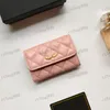 22k Fashion Womens Purse Caviar Bag Clamshell Leather Diamond Plaid Gold Hardware Metal Buckle Coin Purse Card Holder Handbag Designer Mini Bags Makeup Bag 9 Colors