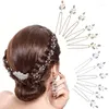 Pinces à cheveux 6 pièces épingles de mariée perle cristal accessoire fête de mariage vintage pour mariée demoiselles d'honneur fille de fleur