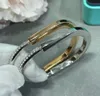 Bracciale di alta qualità tendenza marchio gioielli di lusso braccialetti per le donne Classici geometrici zircone blocco regalo di anniversario in oro rosa 231101