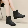 Stivali da pioggia Stivali da pioggia Donna Scarpe di gomma isolate impermeabili Lady Garden Galosce Chelsea Boot Scarpe da pesca femminili Botas Para Lluvia 231101