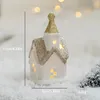 Christmas Decorations Modern Glowing Ceramic Christmas Tree Light Decoration For Home White Porcelain Christmas House Santa Deer Elk Figurine Year 231102