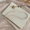 Chokers ASHIQI Natural Freshwater Pearl Necklace 925 Sterling Silver Jewelry for Women Gift 231101