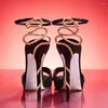 Jurk Schoenen Serpentine Twine Stiletto Hakken Zomer Ins Sexy Open Teen Strass Pompen Vrouwen Party Prom Schoen Runway Stijl Sandalen