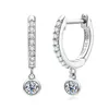 Stud Huggie Drop Earrings Real D Color VVS1 Diamond Hoops 925 Silver Woman Jewelry Original Certified Trend 2023 231101