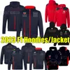 2023 F1 Team Waterproof Jacket Formula 1 Racing Sets Sweatshirt Top Spring Autumn Red Racing Suit Fan Casual Hooded Jacket Hoodies