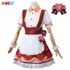 ANIMECC Hoshino Ai Oshi No Ko Cosplay Costume Anime Chocolate Maid Dress Uniform Halloween Party for Women Girls XS-XXL cosplay