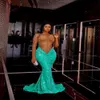 2023 nov Aso Ebi Arabic Hunter Blue Mermaid Prom Dress Pissinerad spetspärlor Evening Evening Formal Party Second Reception Födelsedagsförlovningsklänningar Klänningar Robe de Soiree