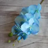 장식용 꽃 화환 아름다운 인공 나비 난초 실크 꽃 웨딩 파티 phalaenopsis 꽃가루 장식 용품 건조 re