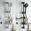 Kitchen Storage 1 Pcs Aluminum Shower Basket Bathroom Shelf Single Layer For Shampoo Soap Rack Holder Organizer