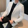 Herrenanzüge Blazer Männliche Freizeitanzugjacken Blazer für Männer Hochzeit Slim Fit Outwear Übergroße einreihige Blazer Elegante Luxusmäntel Koreanisch 231102