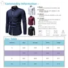 Chemises habillées pour hommes Hommes Hi-Tie Couleur unie Revers à manches longues Costume Chemise Blouse pour homme Mariage Business Occasion formelle Vêtements