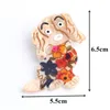 Brooches Pins Lovely Flower Dog For Women Girl Resin Animal Brooch And Scarf Hat Bag Corsage Banquet Decoration Accessories