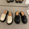 Slippers LF Маффин Толстая подошва ниша BAOTOU для женской обуви, которую изношенные весны/лето 2024 Mueller Summer Hot с коробкой