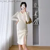 Maternity Dresses Women Pregnancy Winter Sexy Hot Drawstring Side Splits Knitted Maternity Dress Elegant A Line Clothes for Pregnant Q231102