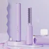 Fer à lisser USB rechargeable Mini lisseur soins personnels multifonctionnel coiffure brosse bigoudi peigne fer à friser pour les femmes 231101
