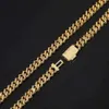 Hip Hop Gold Plated 925 Silver Vvs Moissanite Diamond 8mm Iced Out Miami Cuban Link Chain Necklace for Men Fine