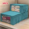 Storage Boxes Bins Large Capacity NonWoven Clothes Quilt Storage Bag DustProof Sweater Blanket Organizer Box Foldable Sorting Pouche Home Storage 230331