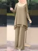 Rukas Women Dwuczęściowe ustalenia mody miejskie dresy muzułmańskie bluzki z długim rękawem