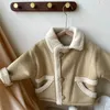 Down Coat Deer Jonmi 2023 Winter Korean Style Baby Girls Thicken Warm Outerwear Fleece Lining Children Casual Chic Coats