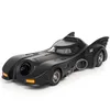 Diecast Model Car 1 18 Diecast Toy Vehicle Simulation 1989 Batmobile Alloy Car Model Sound and Light Metal Pull Back Car Toys Kids Boys Gift 231101