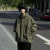 Męskie kurtki mężczyźni eleganckie luźne japoński styl wateProof INS MALES Overcosts All-Match Streetwear Harajuku z kapturem wypoczynek jesień prosta