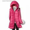 Femmes Parkas Femmes Manteaux Long Chapeau D'hiver Amovible Doudoune Ultraléger Mince Emballable Femmes Vêtements D'extérieur À Capuche Fe Manteau Chaud L231102