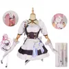 Anime Game Honkai Impact Elysia Maid Outt Cosplay Costplay Halloween for Woman Dress Cosplay