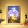 ナイトライトMo Dao Zu Shi Cos Light The Untamed Wei Wuxian Paper-Cut Atmosphere Lamp3D Paper Carving Art USB Power for Bedroom