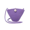 Bolsas de noche Moda Tejido de algodón Señoras Messenger Bag Simple Pearl Bucket Hombro Mujer Sólido Casual Diseñador Marca Monedero Mujer 2023