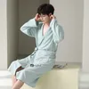 Men's Sleepwear Plus Size Long Sleeve Nightgown Pajamas Pyjamas Bathrobe Fat Large 6XL Loungewear Male Night Wear Suit