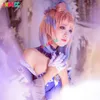 Genshin Etki Cosplay Costume Sangonomiya Kokomi Peruklar Seksi Kadınlar Giyim Kıyafet Üniforma Anime Anime Cadılar Bayramı Karnaval Kostümleri Cosplay