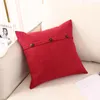 Pillow Velvet Cover Pillowcase Solid Buttons Case Cojines Decor Sofa Throw Pillows Room Decorative