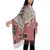 Sciarpe Bohemian Kilim Tappeto persiano Sciarpa con nappe da donna Morbido vintage turco arte etnica Scialle avvolgente da donna invernale