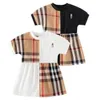 Cute Baby Girls Princess Dresses Summer Newborn Plaid Dress Toddler Short Sleeve Dress Infant Skirts Children Clothes 3-24 Months