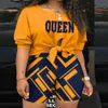 New Women Tracksuits 2023 Summer Fashion Sweatsuits Geometric Printed Short Sleeve Crop Top Shorts Two Piece Sets Casual Clothes For Ladies