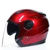 Motosiklet Kaskları Kask Çift Lens Açık Yüz Capacete Para Motocicleta Cascos Moto Yarış Motosiklet Motokros