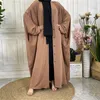 Ubranie etniczne muzułmańska elegancka afrykańska czarna sukienka z guzikami Dubai długa kobieta wieczorna szata kaftan marokańska kaftan ramadan