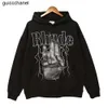 Rhude hoodie full zip up hoodies jacka hoodies designer high street mode varumärke broderi rhue loose terry hoodie cardigan tröja för män kvinnor hoodie