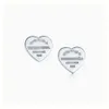 Boucles d'oreilles Anyism T Sterling Sier incrusté de diamants colle goutte amour galvanisé clous en forme de coeur populaire doux Style Anti allergie oreille