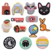 MOQ 20 Pz PVC Cartoon Borsa Cappotto Gatto Burrito Globo Canguro Messico Ciondoli per scarpe Parti Accessori Fibbia Clog Bottoni Pins Polsino Bracciale Decorazione Regali per feste