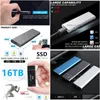 محرك أقراص خارجي صلب عالية السرعة typec SSD USB3.1 4TB 8TB 16TB واجهة محمولة الحالة الصلبة محمولة 2TB 1TB 500GB USB 3.1 MINI MOB