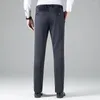 Abiti da uomo Pantaloni da uomo business casual Pantaloni neri grigi blu scuro Pantaloni adatti Abbigliamento da ufficio Tessuto misto nylon spandex Elegante 4 stagioni