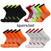 Sports Socks 4Pairs/Set Cycling Sports Socks bekväma andningsbara Pro Cykling Race Socks Outdoor Mountain Bike Socks Calcetines Ciclismo 231102