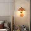 Vägglampor holländska designer led blomma bud lampa hem svamp sconces macaron switch sängen nattljus sovrum belysning dekor