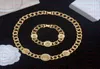 Fashion Designer Necklaces V Pendant Banshee Head 18K Gold Plated Bracelets Earrings Rings Birthday Festive Engagement Gifts V124234258